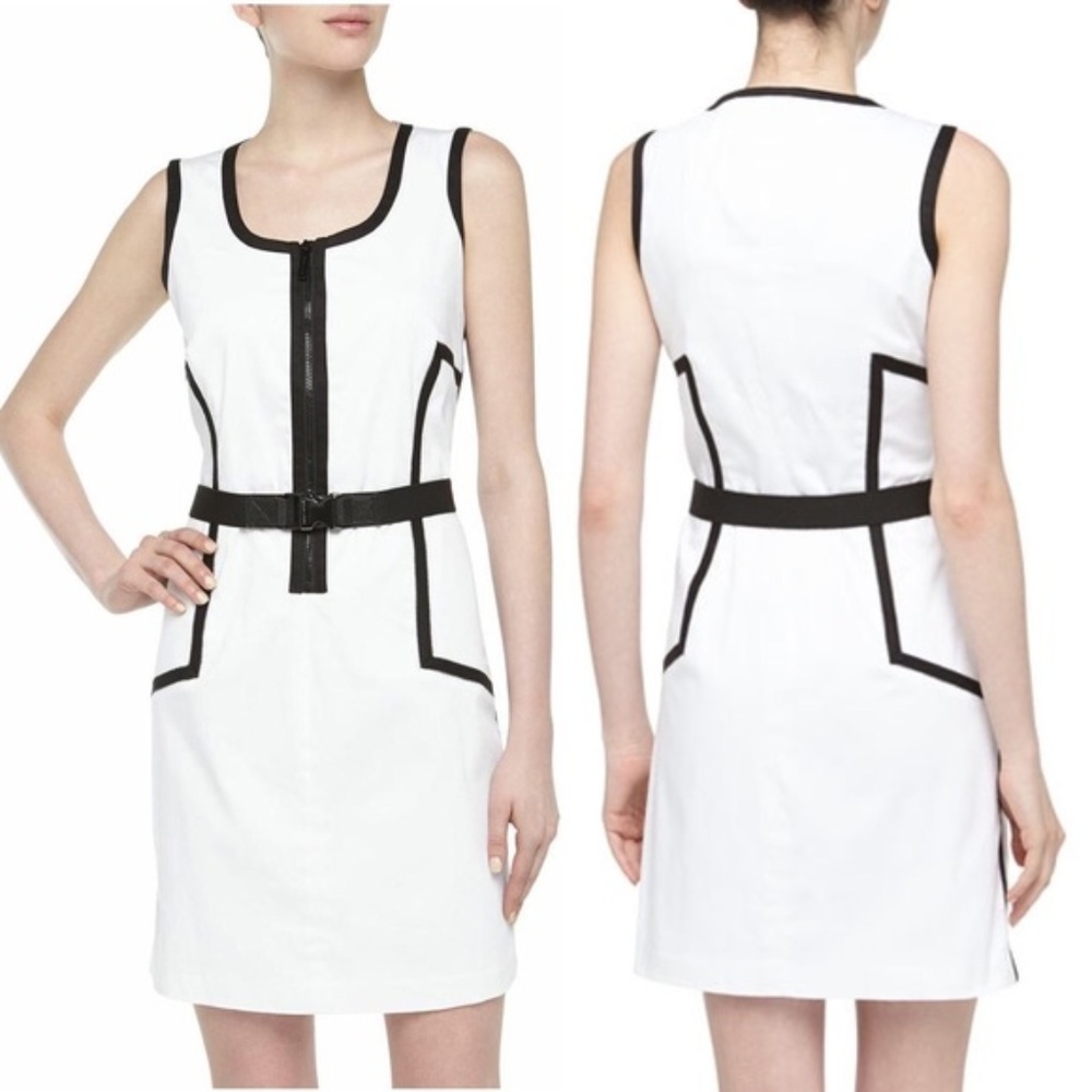 Michael Kors • Two Tone Black White Zipper Dress